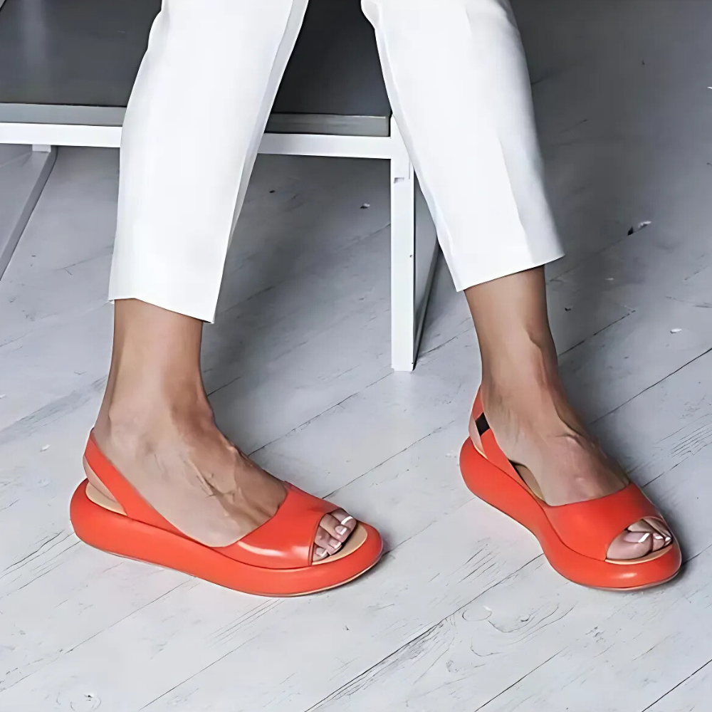 TANBARA | Bequeme Damen-Slingback-Sandalen mit offener Zehenpartie